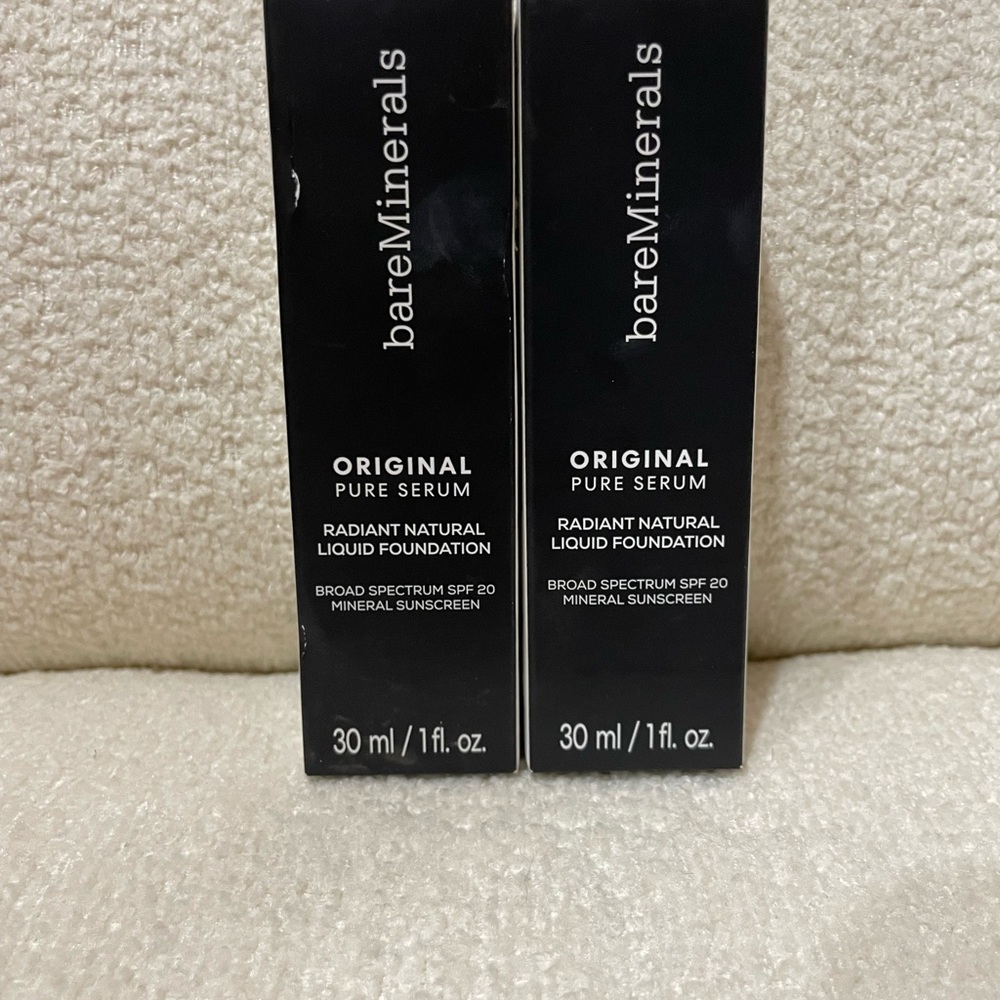 bareMinerals original pure serum Liquid Foundation -  1 fair cool (2 bottles)